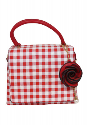 Red and White Check Bag