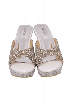 Silver Bridal Shoe