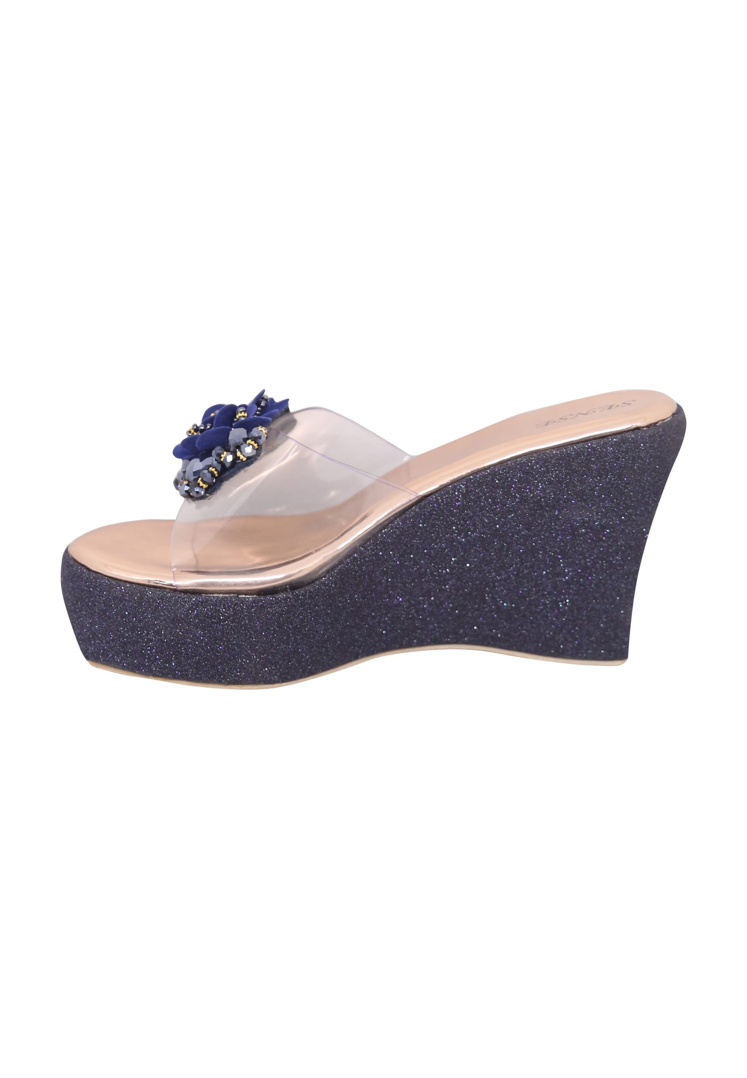 Blue Balanced Box Heel