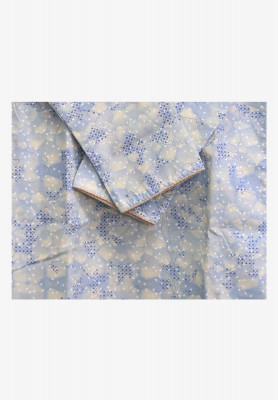 Blue and White Contrast Cotton Panjabi
