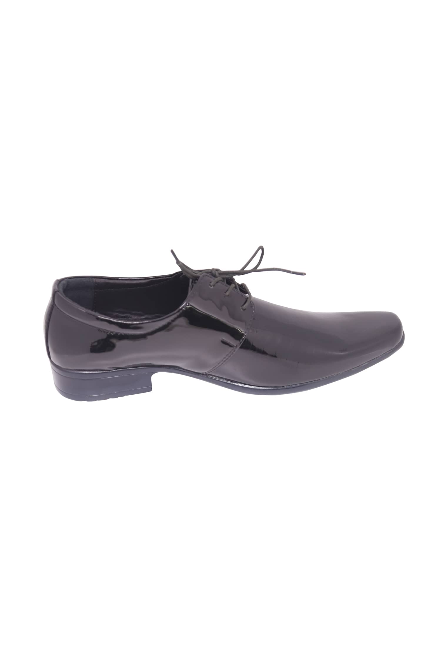 Black Shining Pattern Leather Gents Shoe