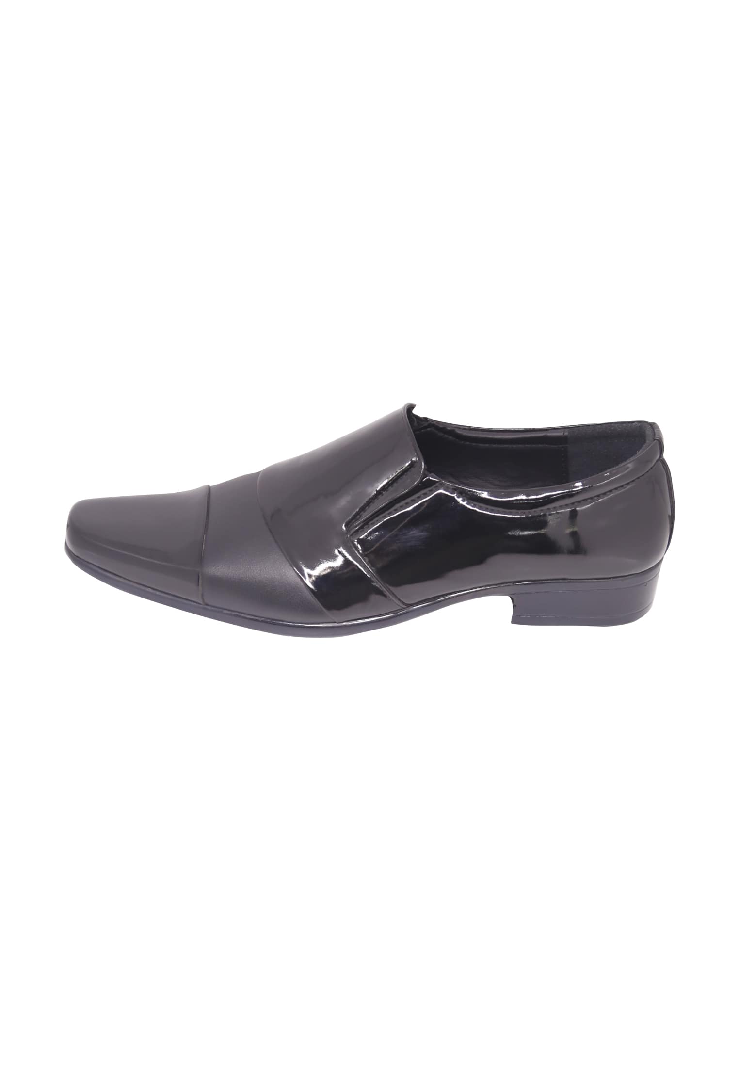 Black Chinese Pattern Leather Shoes for Men