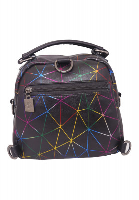Black Artifical Leather Handbag