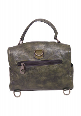 Green Artificial Leather Handbag