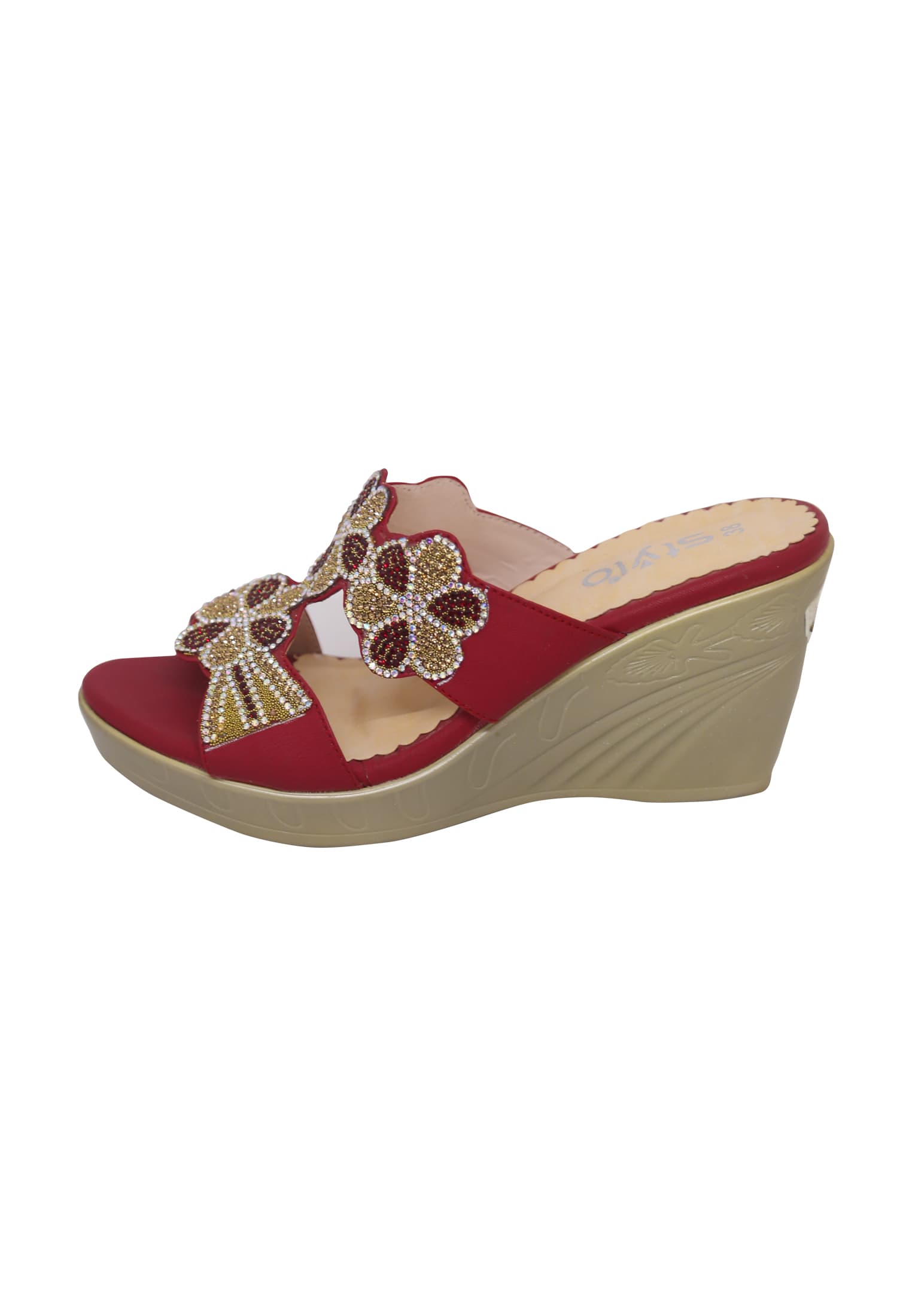 Maroon Colored Boston heel 