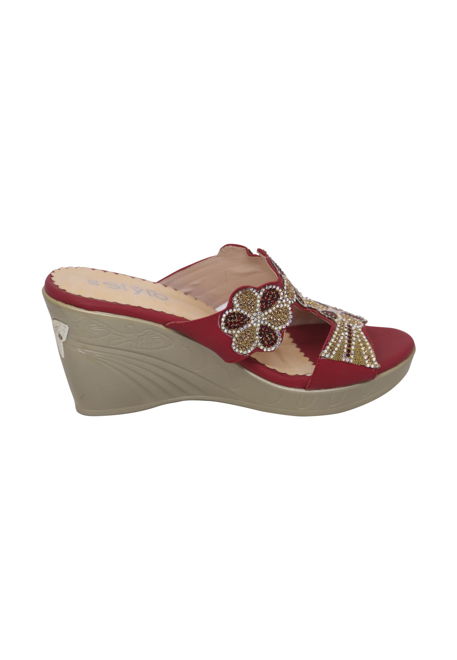 Maroon Colored Boston heel 