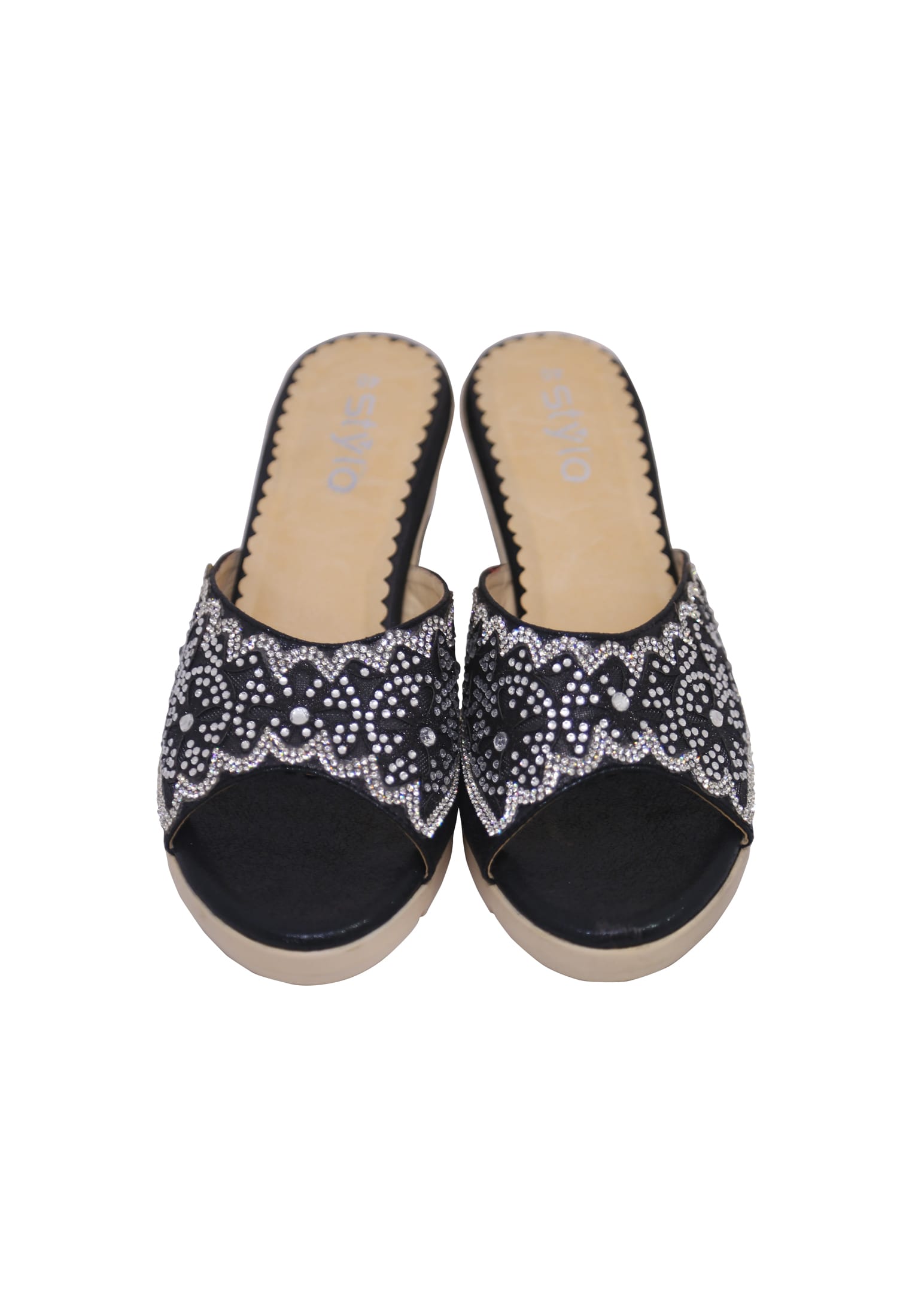 Black Semi pencil heel