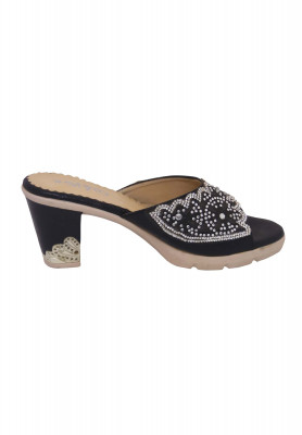 Black Semi pencil heel 