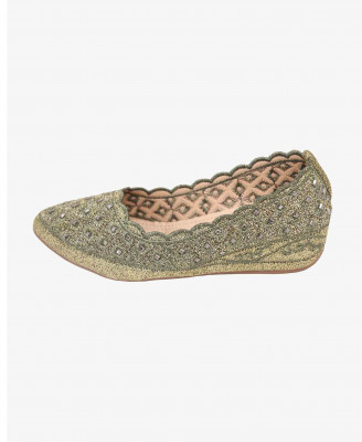 Green Chinese Box Heel Shoe