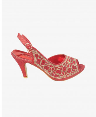 Red Chinese Pencil Heel Shoe