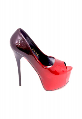 Black and Red High Pencil Heel  