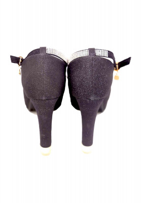 Black High Pencil Heel 