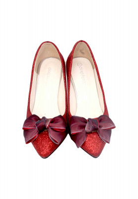Maroon Medium Pencil Heel 