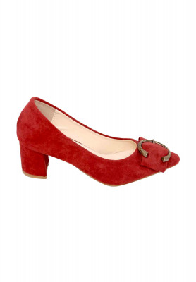 Light Maroon Box Heel 