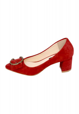 Light Maroon Box Heel 