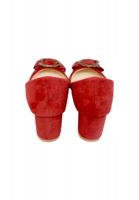 Light Maroon Box Heel 