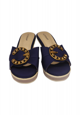 Ladies Special Blue Balanced Heel for Wedding