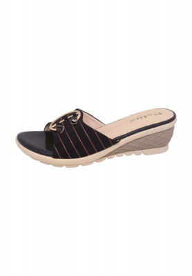 Ladies Special Golden and Black Party Balanced Heel