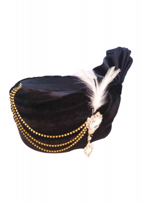 Black Wedding Pagri made of Velvet