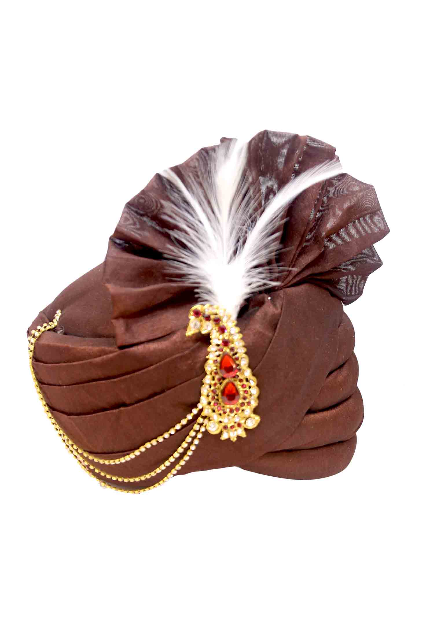 Coffee Colored Pagri made of Silk