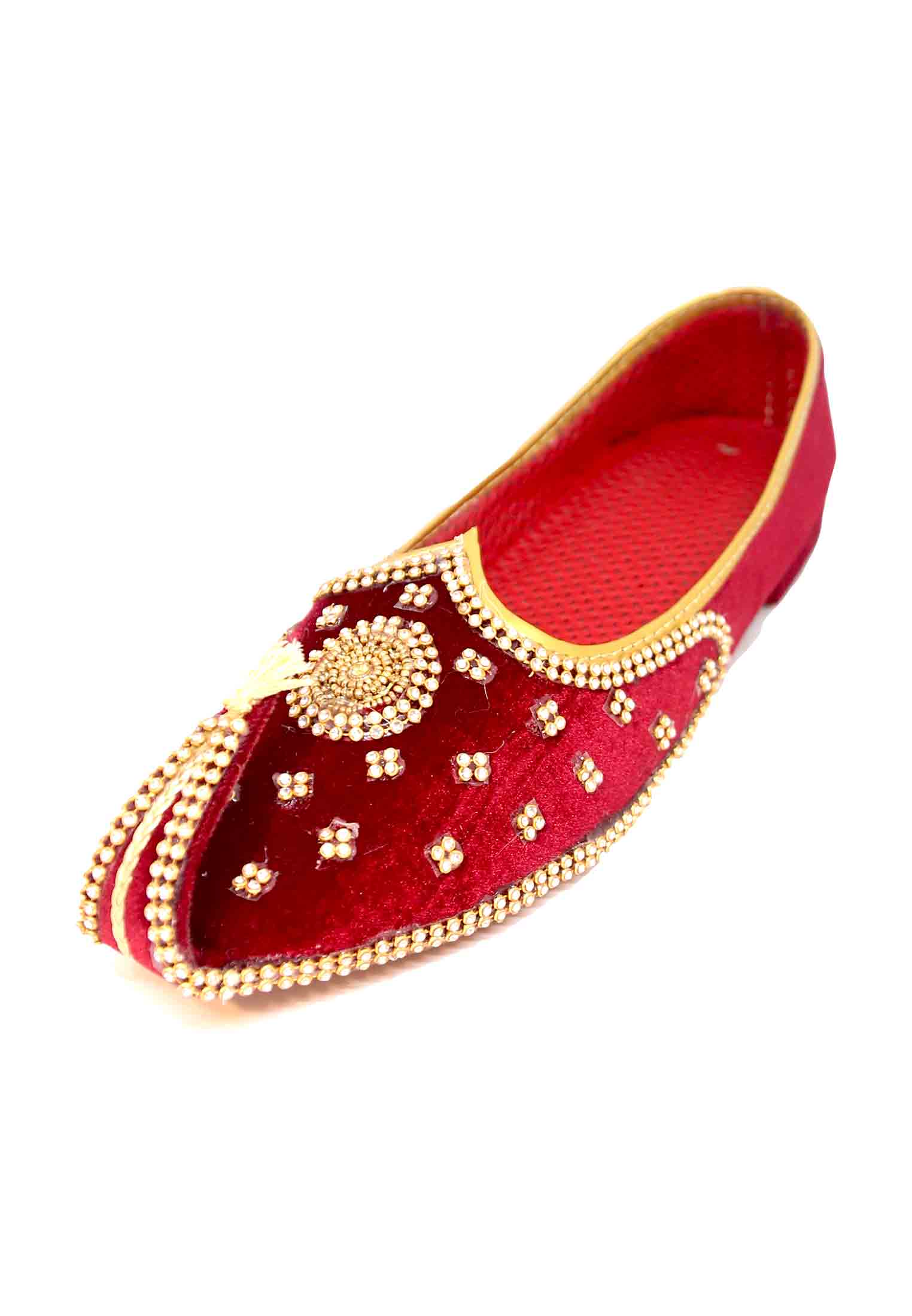 Maroon Velvet Pakistani Nagra