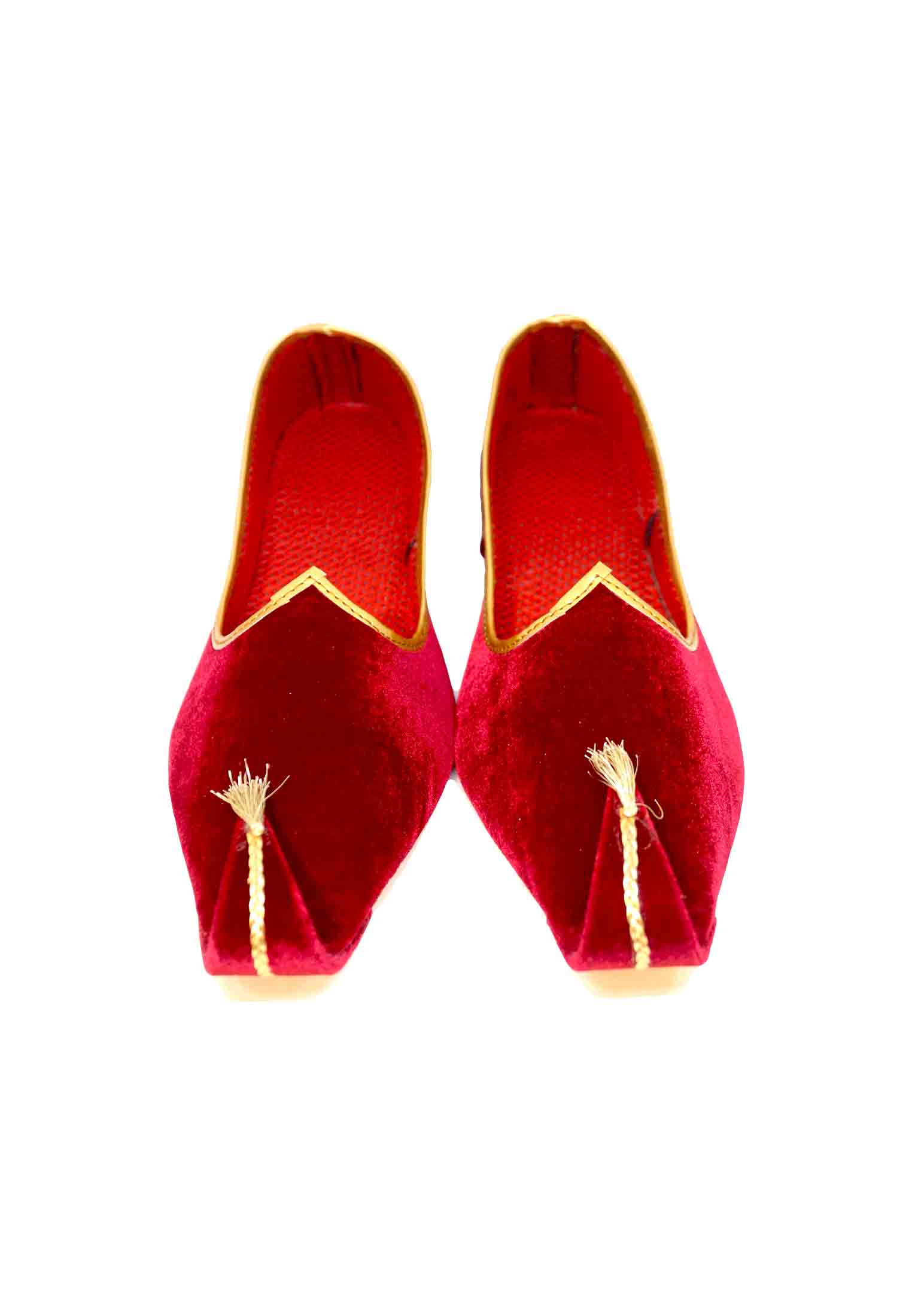Pakistani Maroon Velvet Nagra