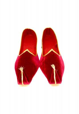 Pakistani Maroon Velvet Nagra