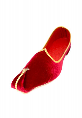Pakistani Maroon Velvet Nagra