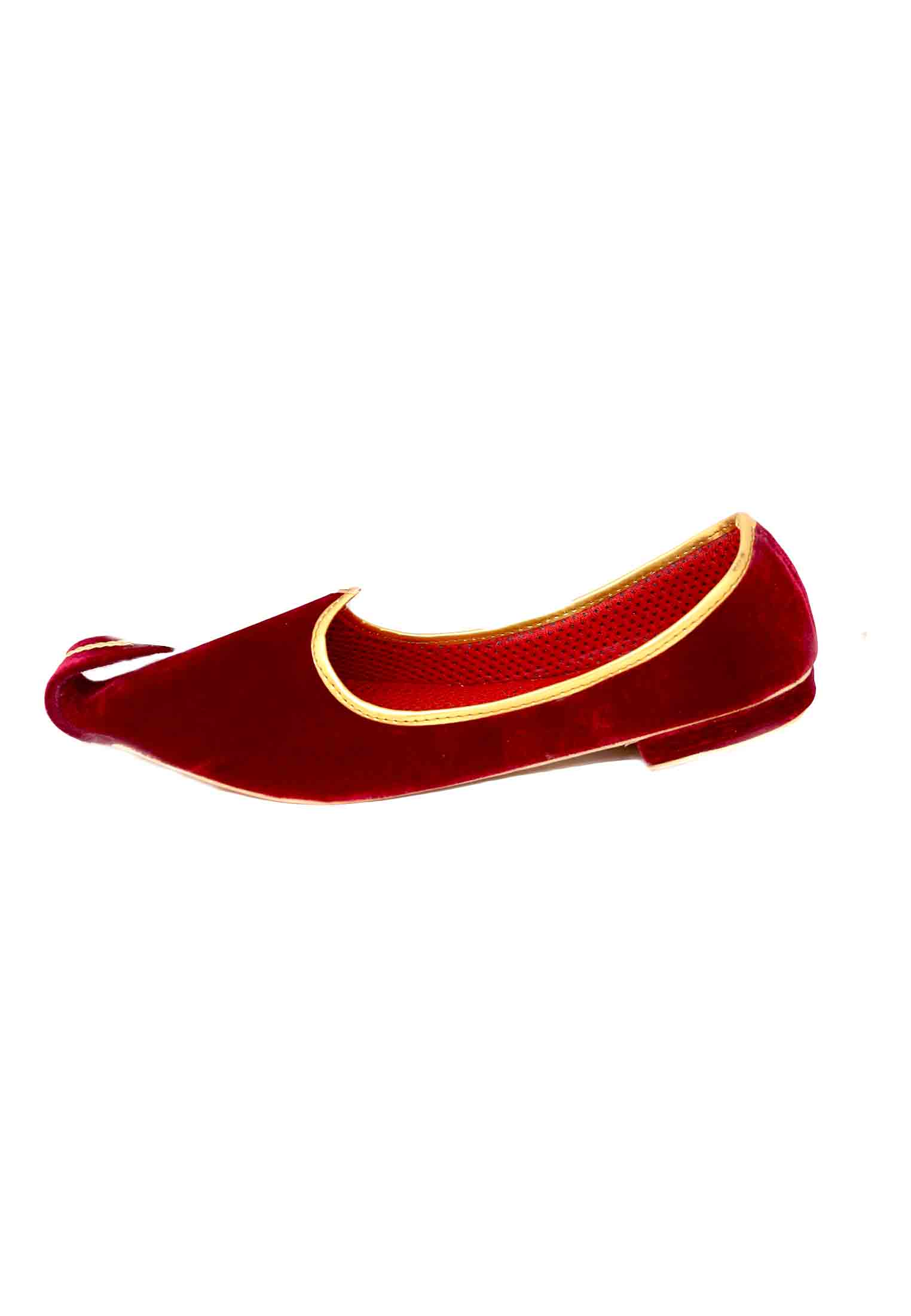 Pakistani Maroon Velvet Nagra