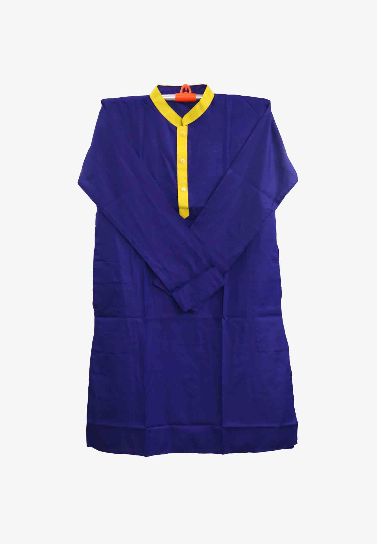 Plain Navy Blue Cotton Panjabi