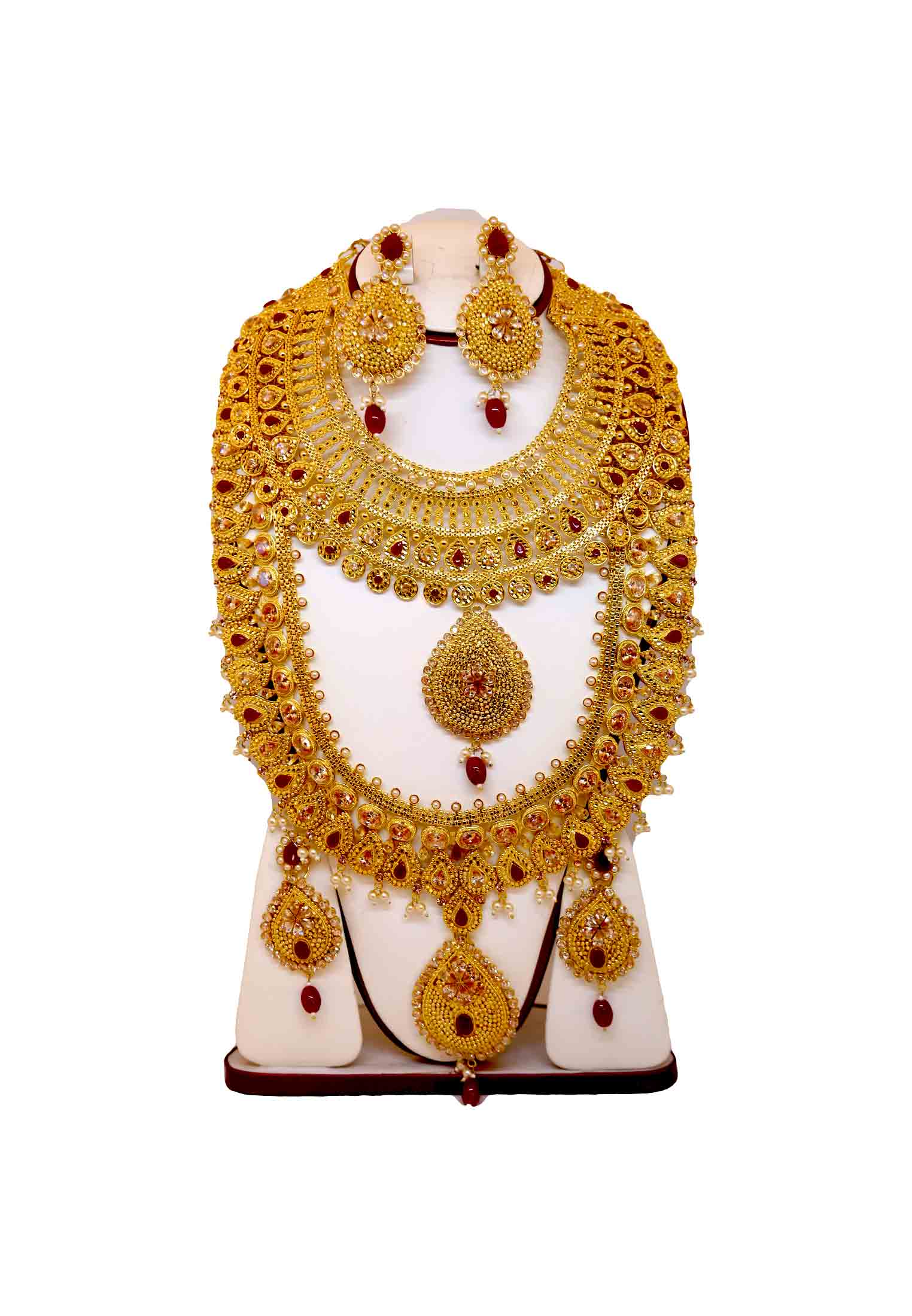 Gold Stone Bridal Set