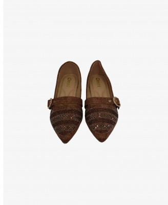 Artificial leather Coffee Party shoe 