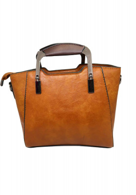 Brown artificial leather Party bag 