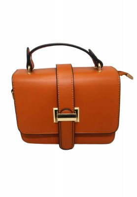 Brown  artificial leather small  Party bag 