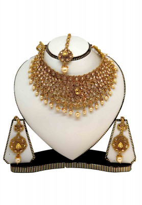Indian Metal Khonto set with Tikli  