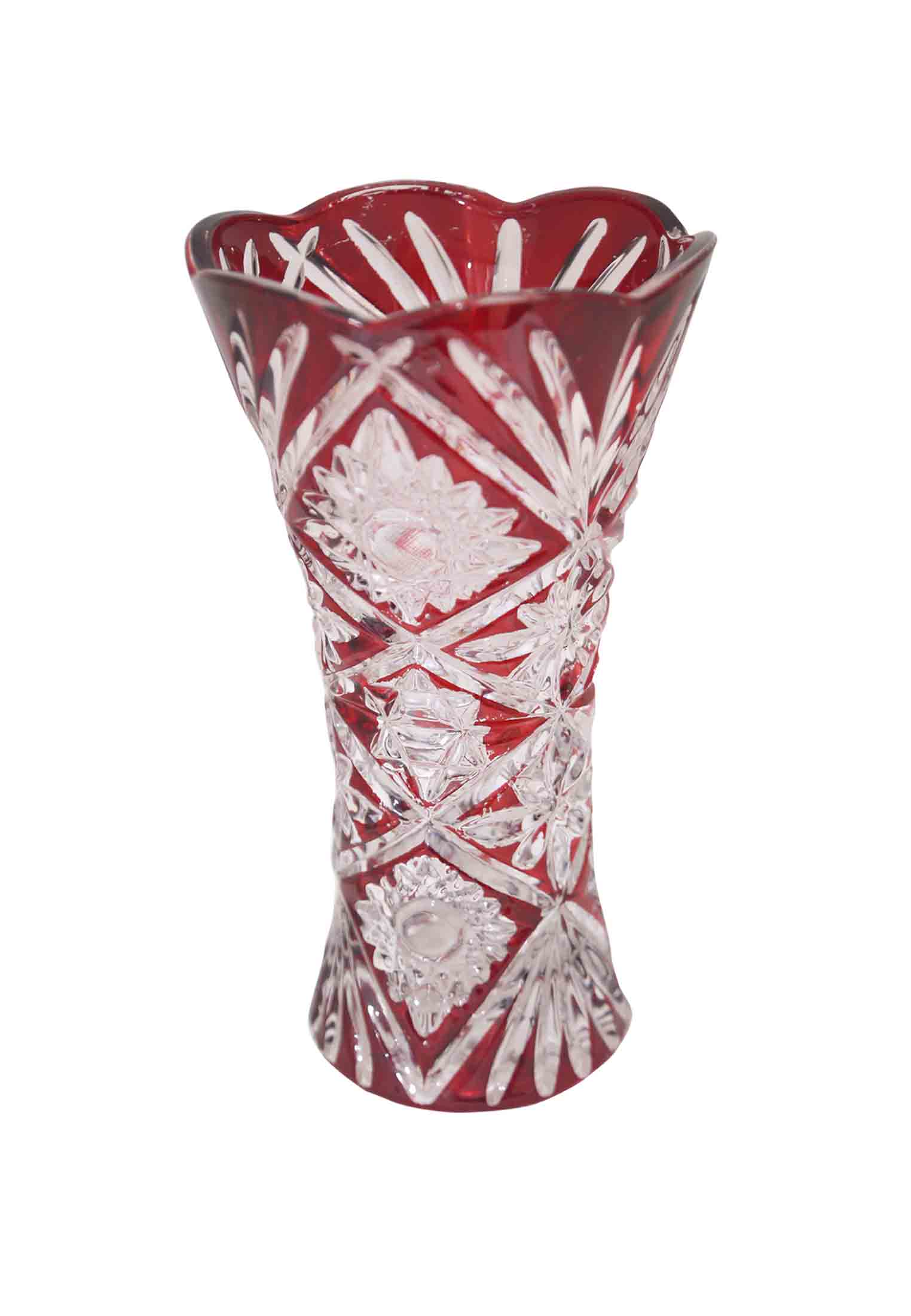 Maroon Glass Flower vase 