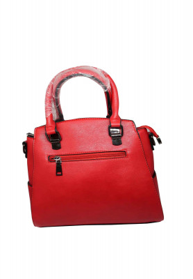 Artificial leather red color party bag