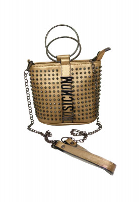 Biscuit color artificial leather Party bag