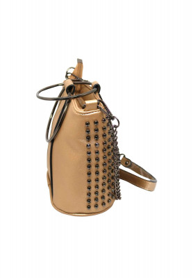 Biscuit color artificial leather Party bag