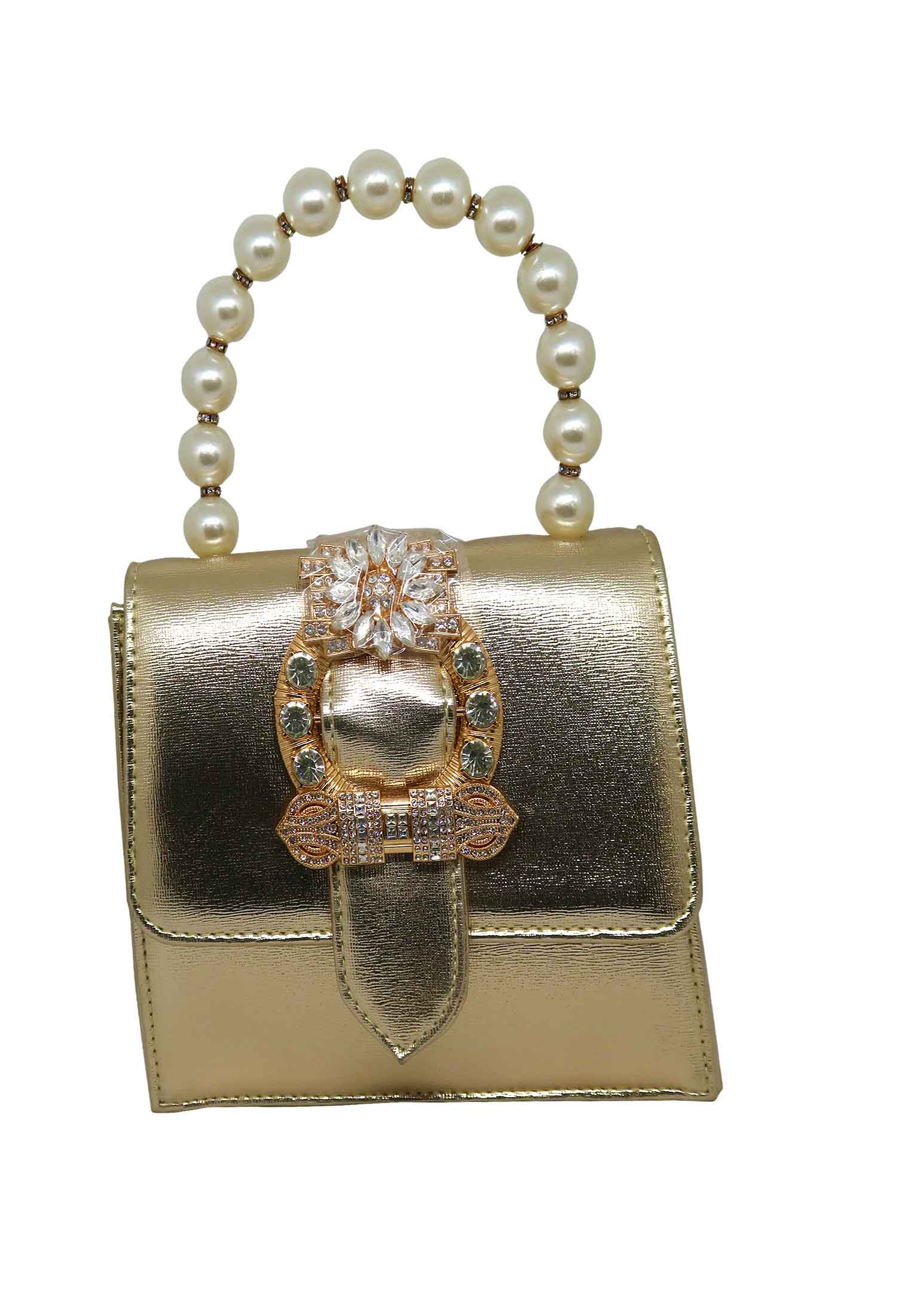 Artificial leather golden china Party bag