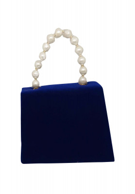 Blue artificial leather china Medium Party bag