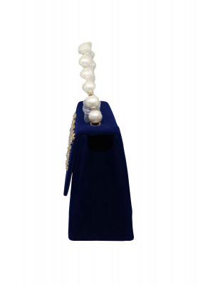 Blue artificial leather china Medium Party bag