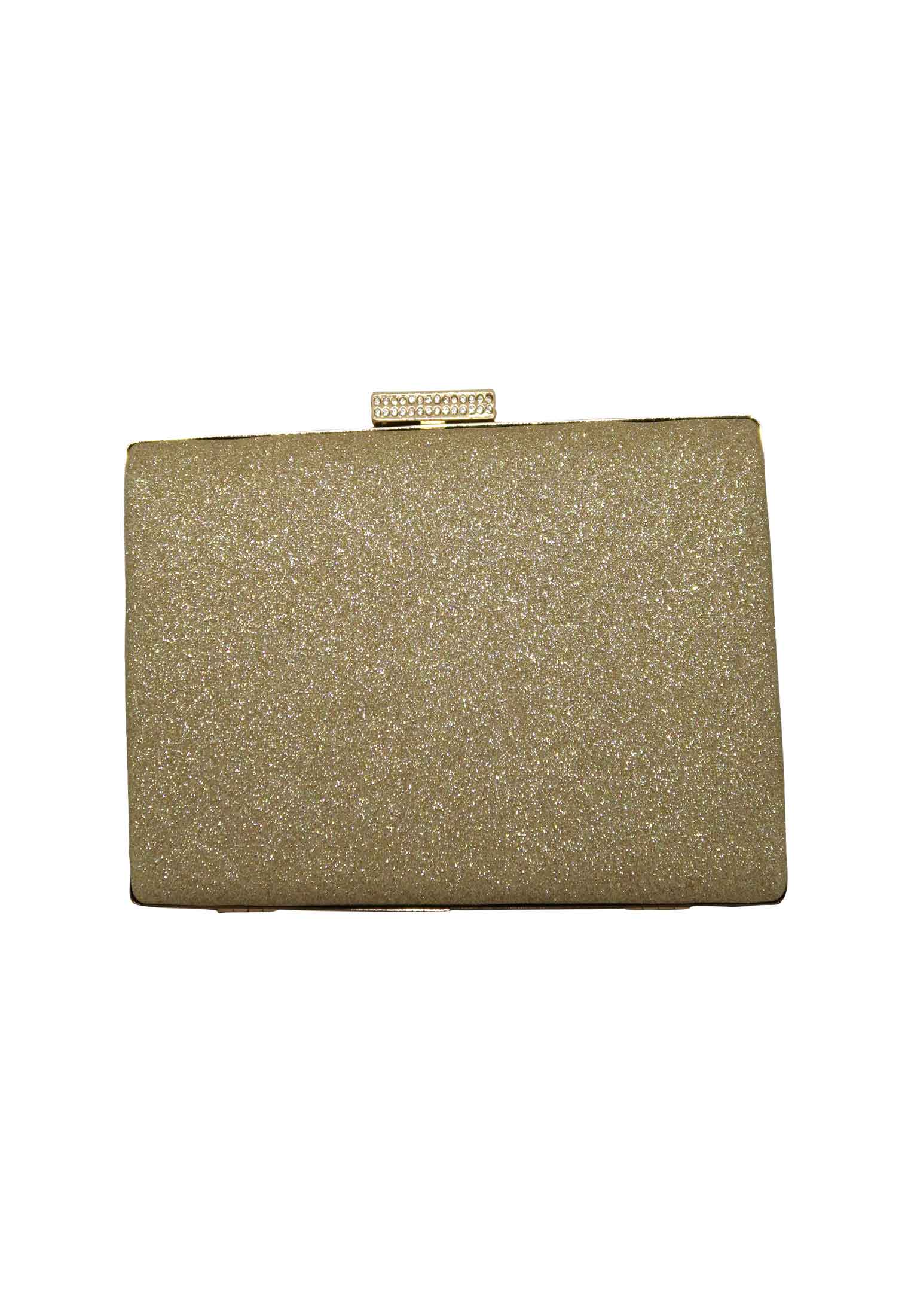 Golden artificial leather small Party bag