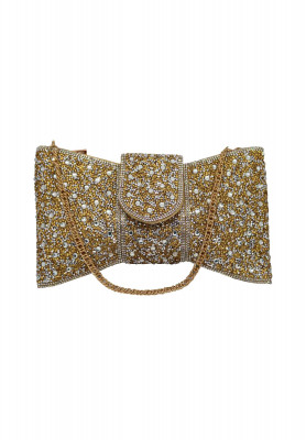 Golden stone work Party bag