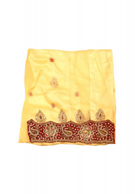 Wedding Golden Net-Stone Indian Lehenga