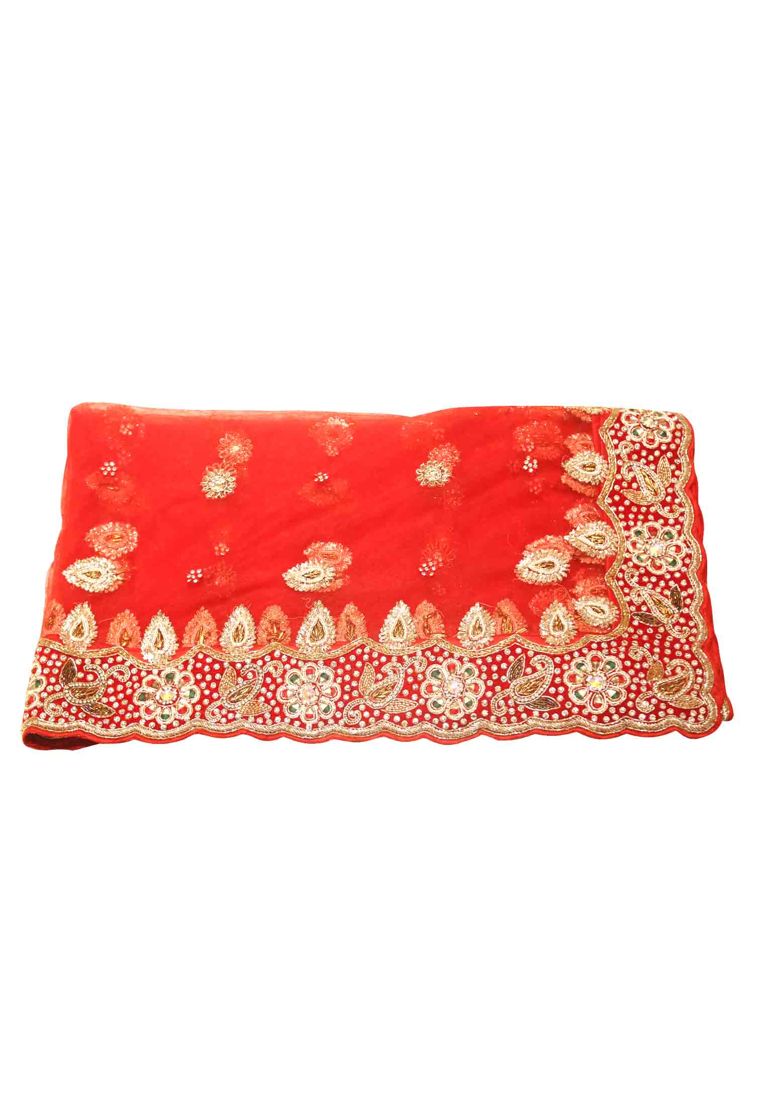 Wedding Golden Net-Stone Indian Lehenga