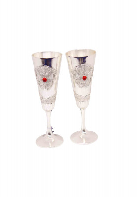 Silver Color Wine Glass Box