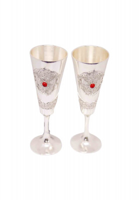 Silver Color Wine Glass Box
