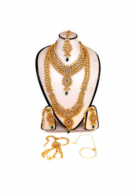 Gold platted Joypuri weeding bridal set 