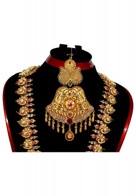 Stone real Rubi Sita har with ear ring & Tikly  